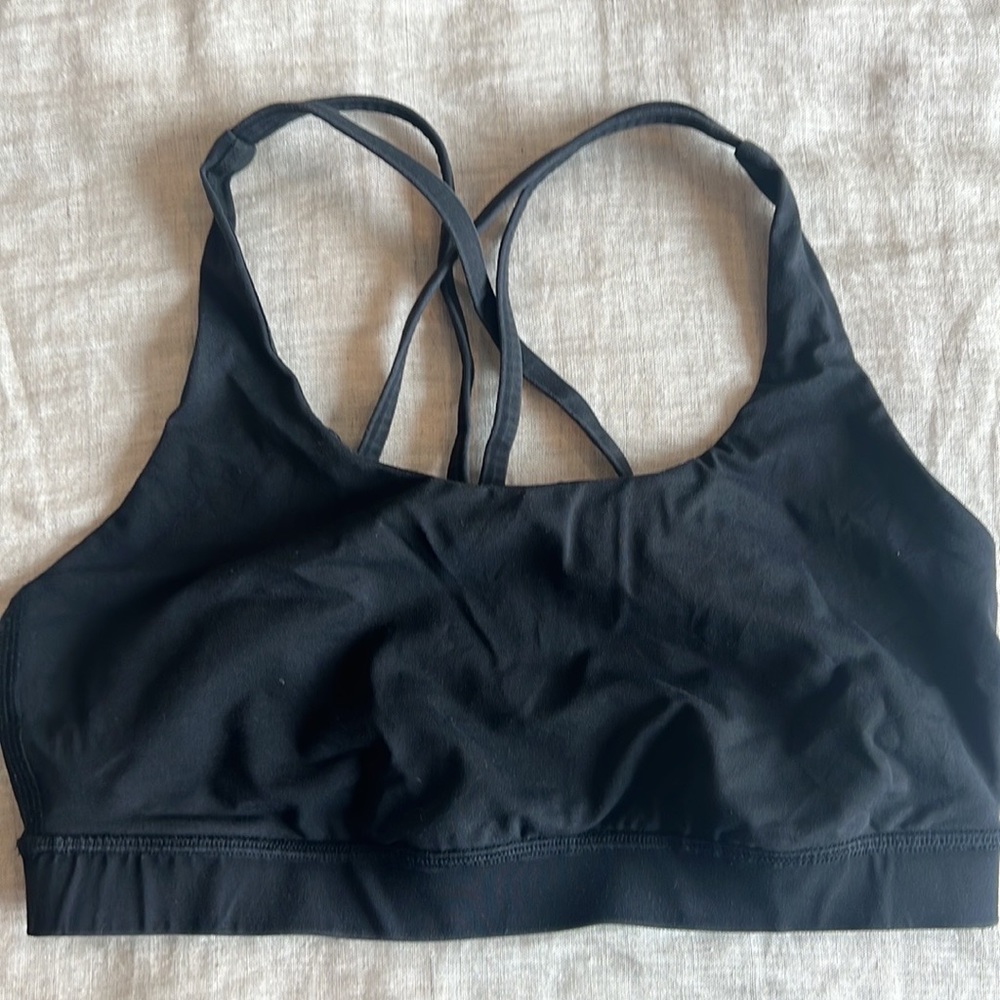 Lululemon energy bra used size 8 black